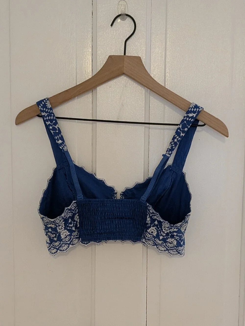 Intimately Free People Ezra blue and white bralette size S